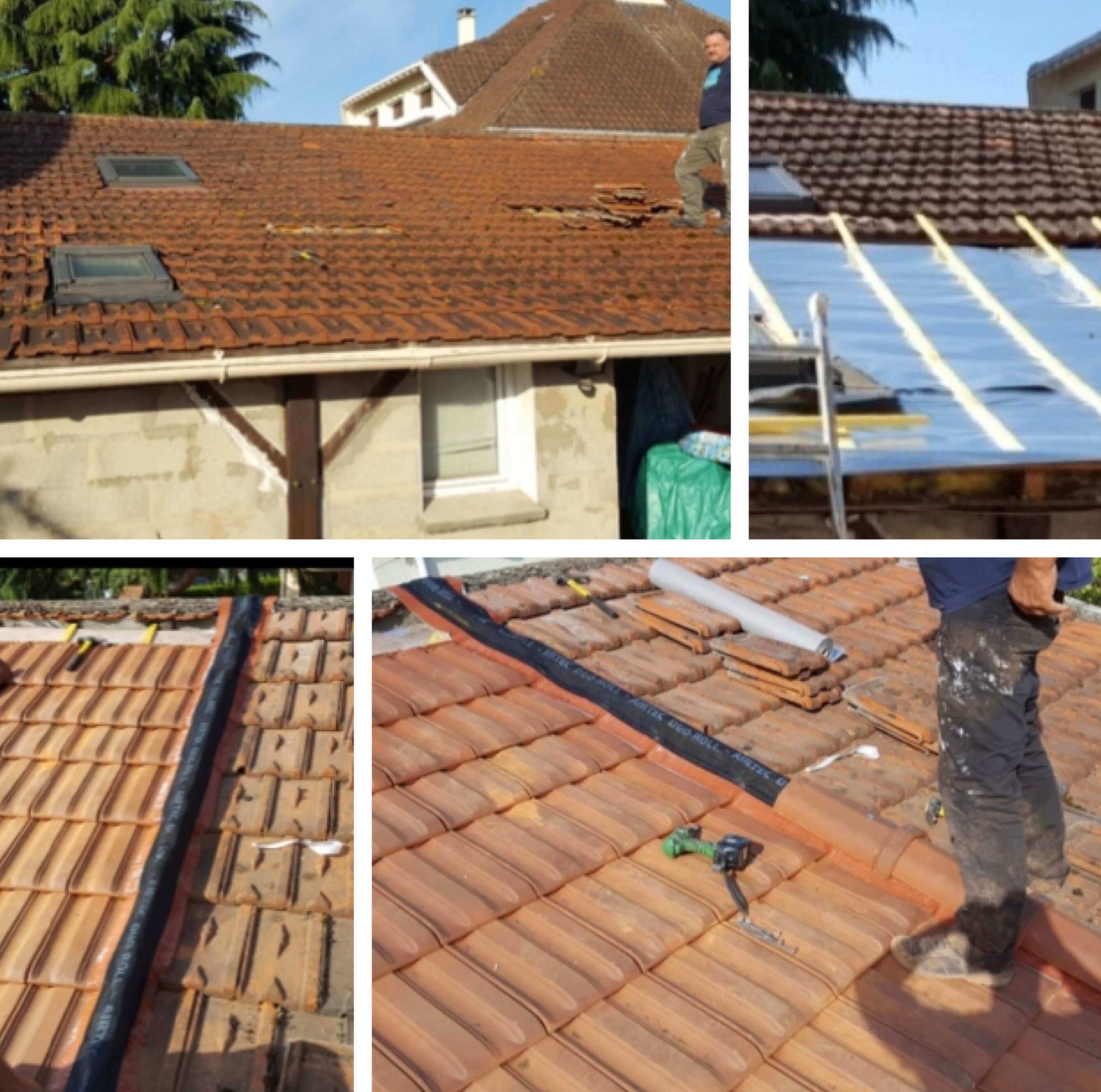 Réparation faitage toiture - bord de toit
